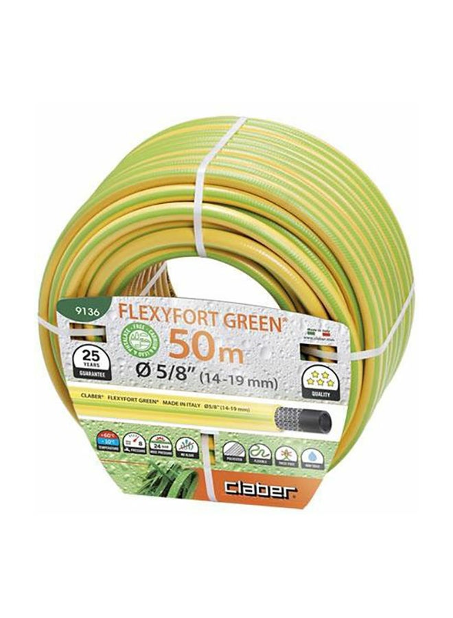 كلابر خرطوم ري الحدائق فليكسفورت أصفر/ أخضر 50متر