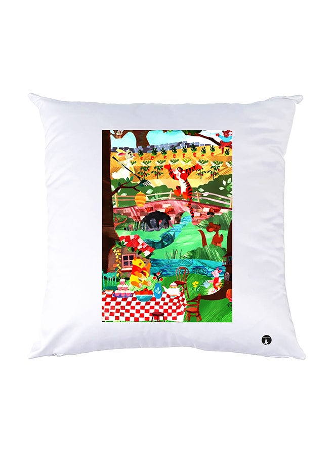 بي بي وسادة نوم مزينة بطبعات أبيض 30x30سم