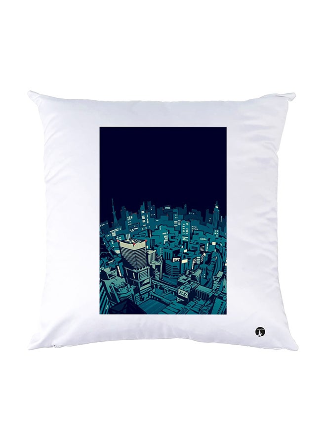 BP Printed Pillow White 30x30cm