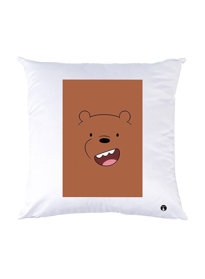 بي بي وسادة نوم مزينة بطبعات أبيض 30x30سم