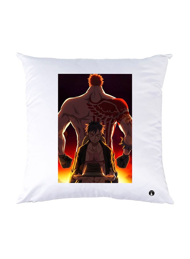 BP Printed Pillow White 30x30cm