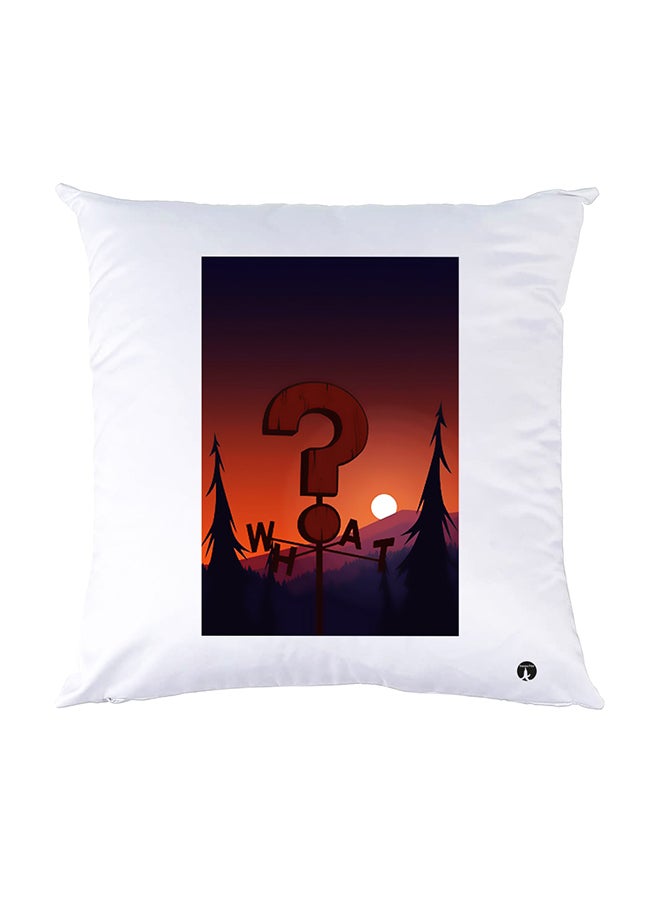 BP Printed Pillow White 30x30cm