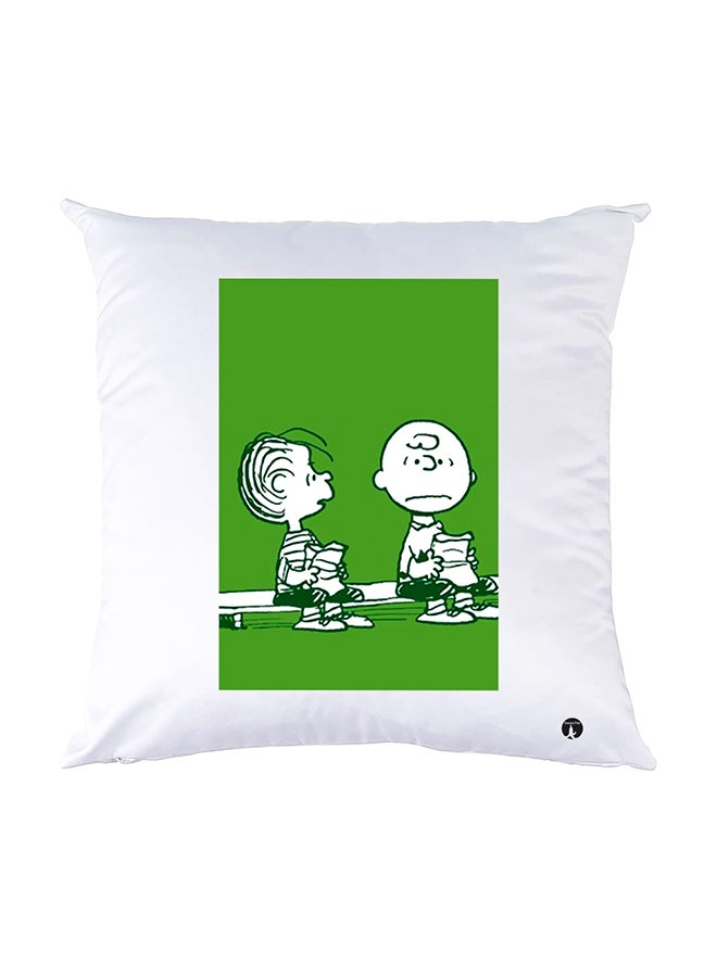 BP Printed Pillow White 30x30cm