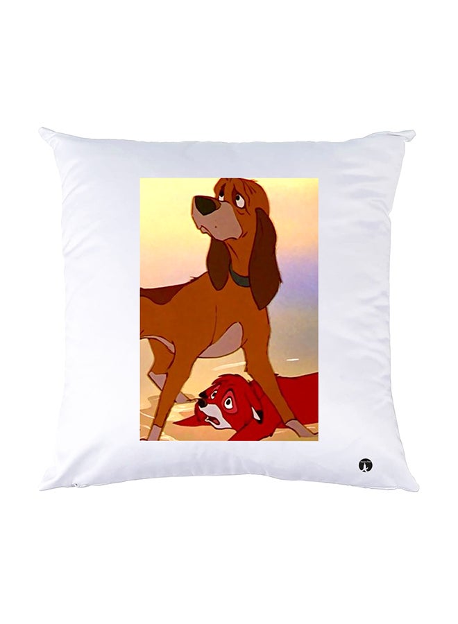 BP Printed Pillow White 30x30cm