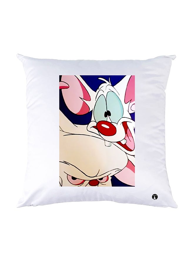 BP Printed Pillow White 30x30cm