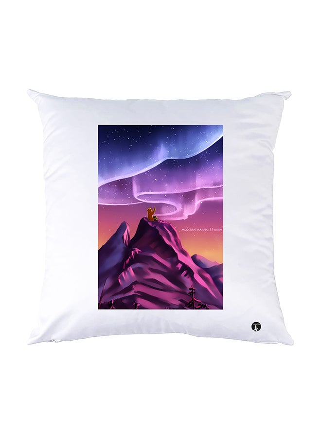 BP Printed Pillow White 30x30cm
