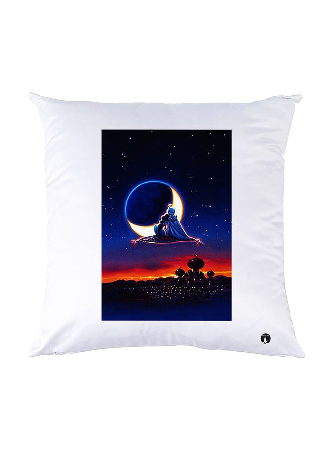 بي بي وسادة نوم مزينة بطبعات أبيض 30x30سم