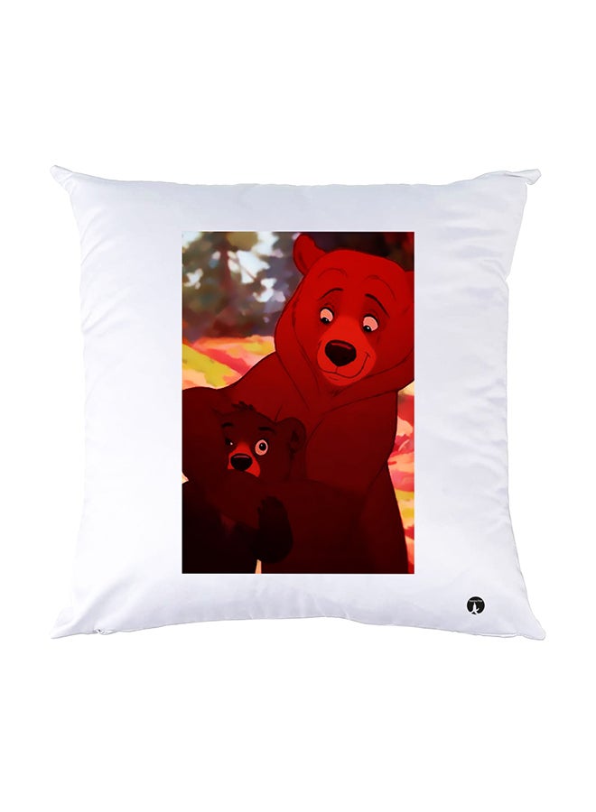 بي بي وسادة نوم مزينة بطبعات أبيض 30x30سم