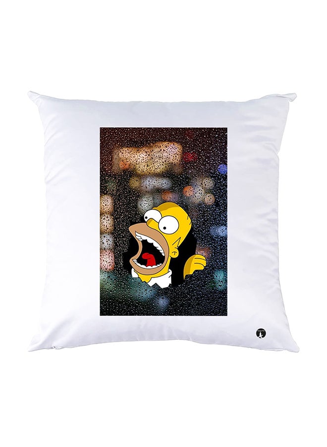 بي بي وسادة نوم مزينة بطبعات أبيض 30x30سم