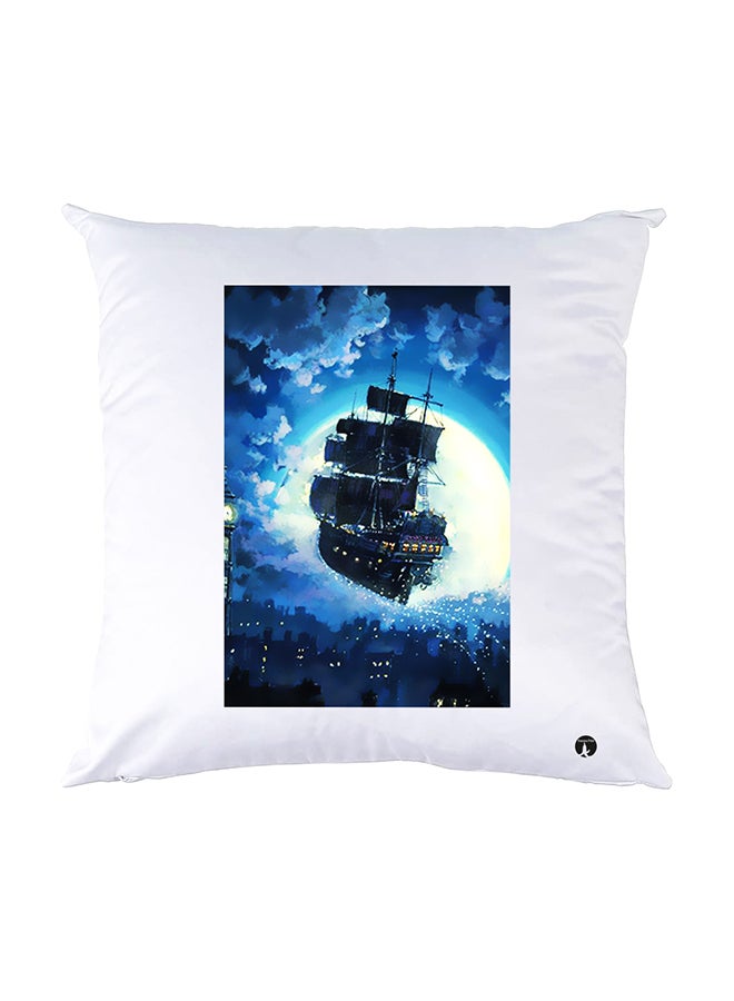 بي بي وسادة نوم مزينة بطبعات أبيض 30x30سم