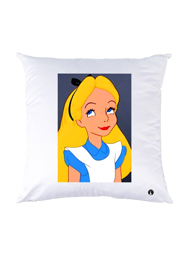 بي بي وسادة نوم مزينة بطبعات أبيض 30x30سم