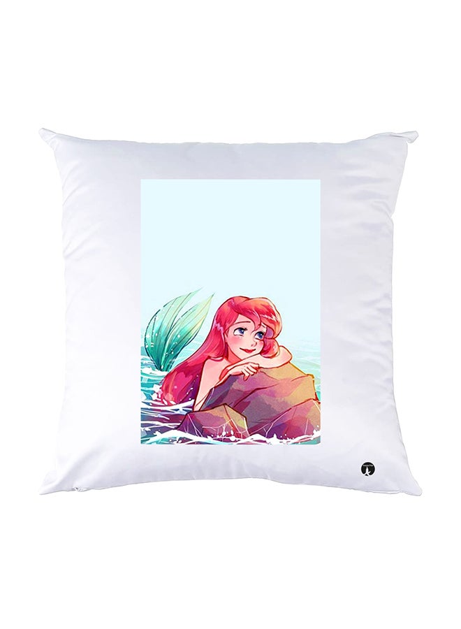 بي بي وسادة نوم مزينة بطبعات أبيض 30x30سم