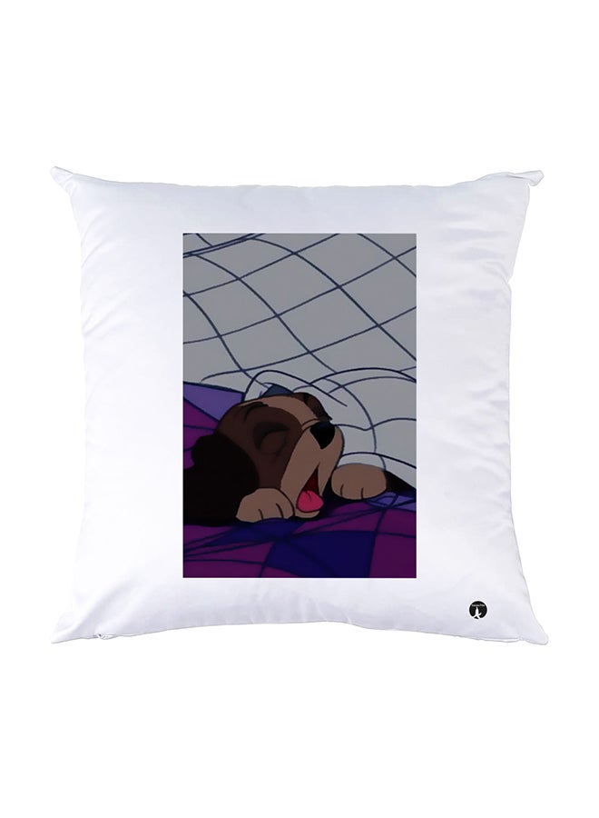 BP Printed Pillow White 30x30cm