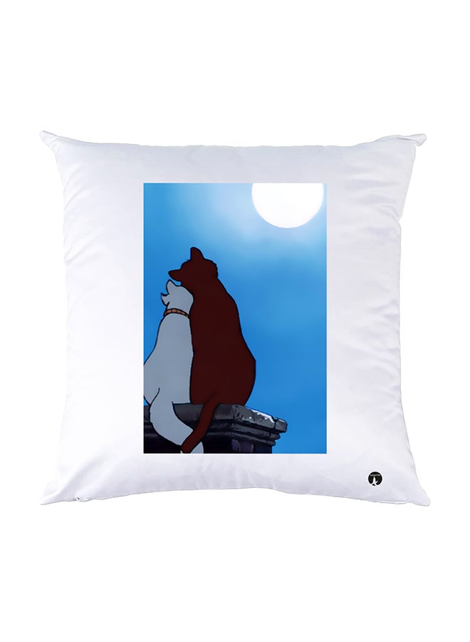 BP Printed Pillow White 30x30cm
