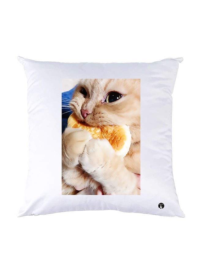 BP Printed Pillow White 30x30cm