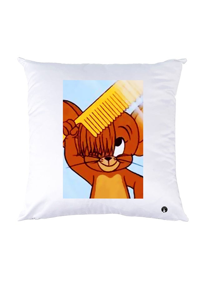 Printed Pillow White 30x30cm