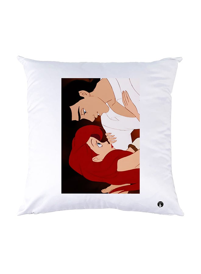 BP Printed Pillow White 30x30cm