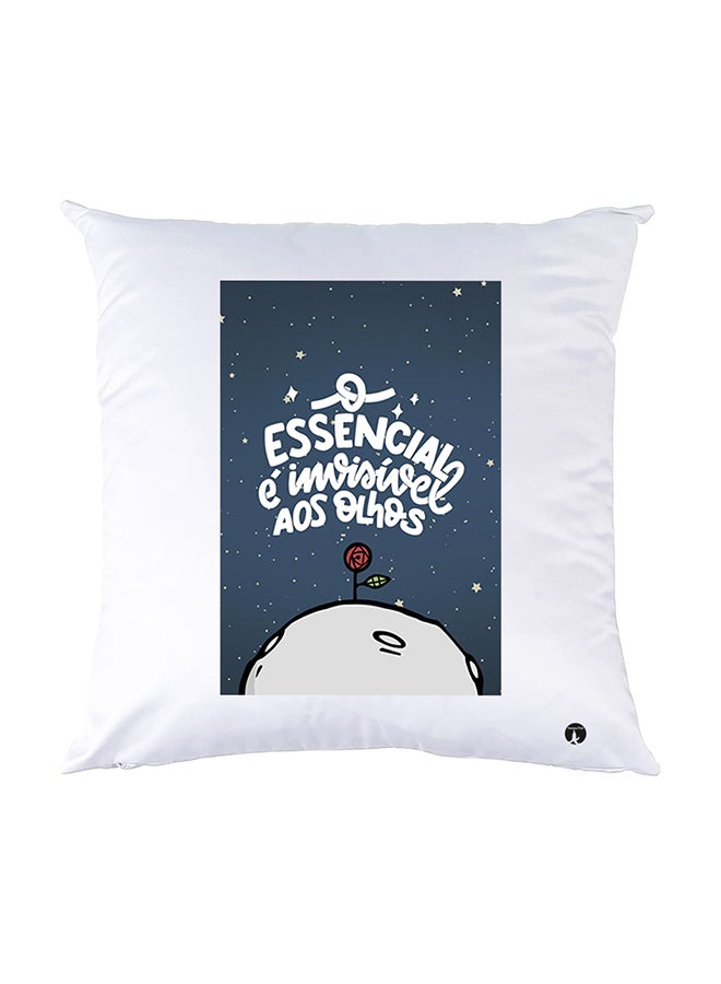 بي بي وسادة نوم مزينة بطبعات أبيض 30x30سم