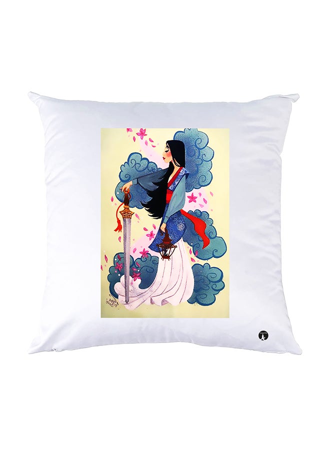 BP Printed Pillow White