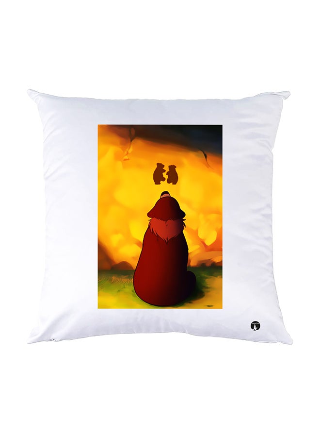 BP Printed Pillow White 30x30cm