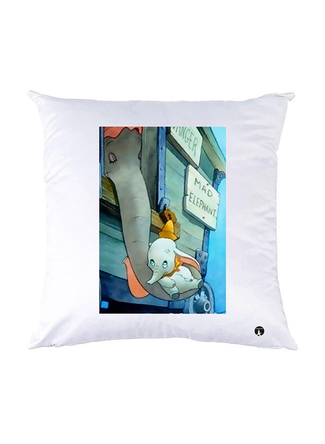 بي بي وسادة نوم مزينة بطبعات أبيض 30x30سم