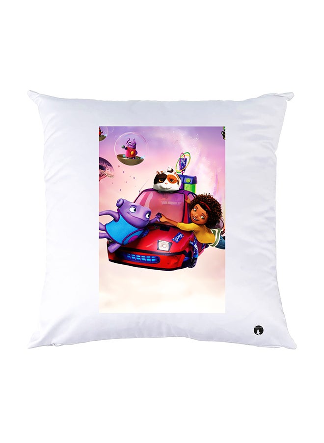 BP Printed Pillow White 30x30cm