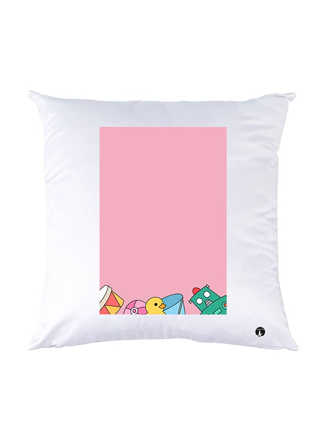 بي بي وسادة نوم مزينة بطبعات أبيض 30x30سم