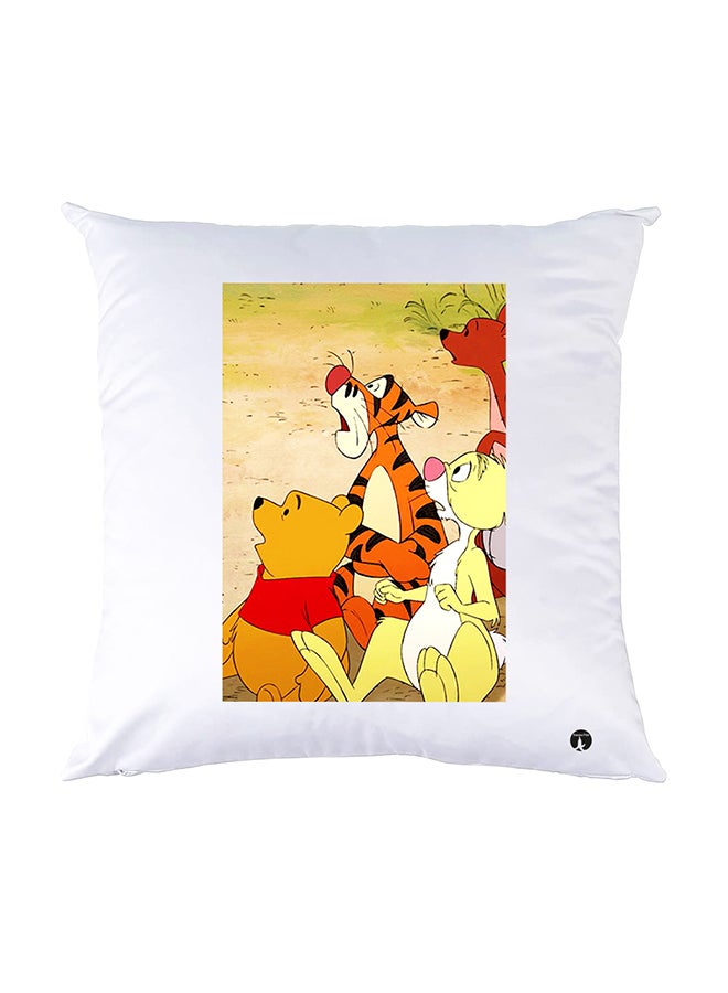 بي بي وسادة نوم مزينة بطبعات أبيض 30x30سم