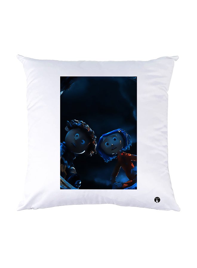 بي بي وسادة نوم مزينة بطبعات أبيض 30x30سم