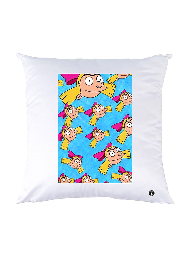 BP Printed Pillow White 30x30cm