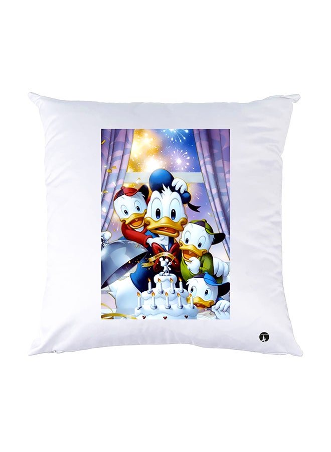 BP Printed Pillow White 30x30cm