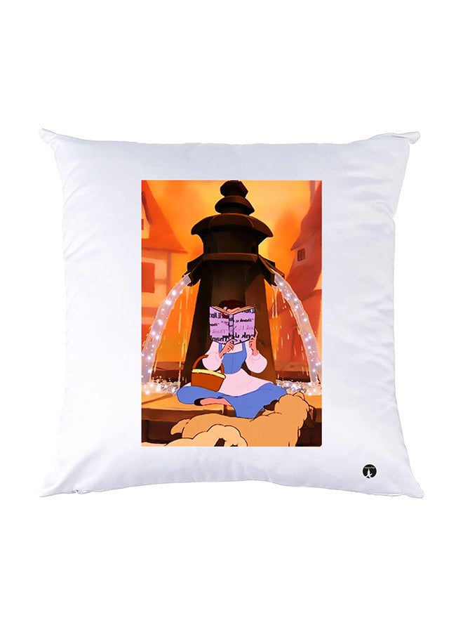 BP Printed Pillow White 30x30cm