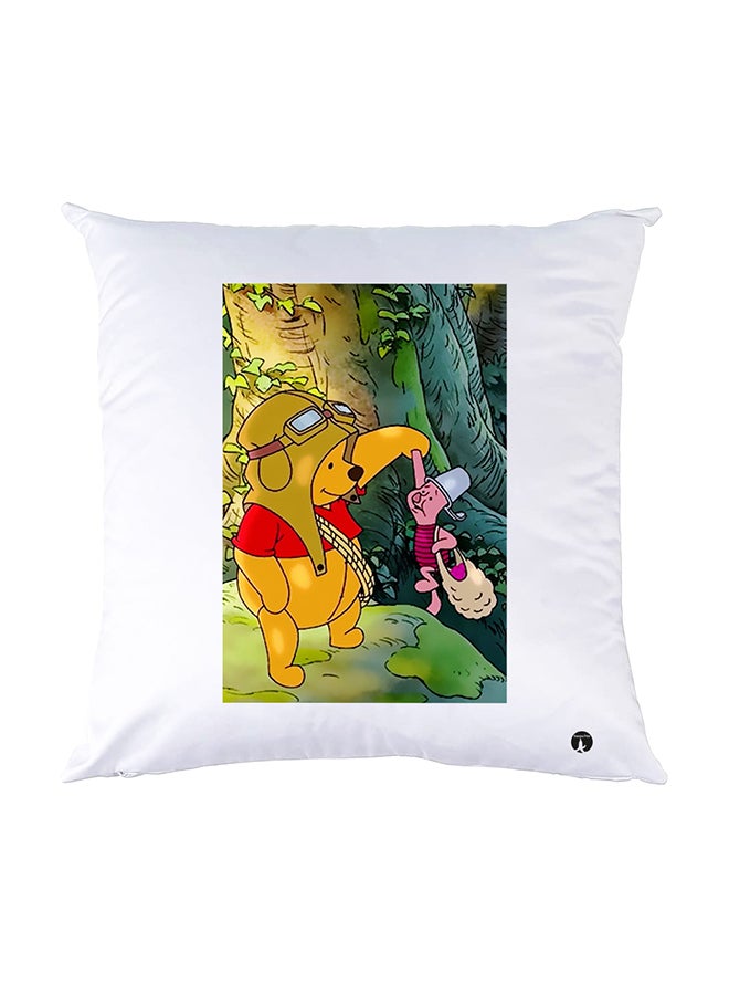 بي بي وسادة نوم مزينة بطبعات أبيض 30x30سم