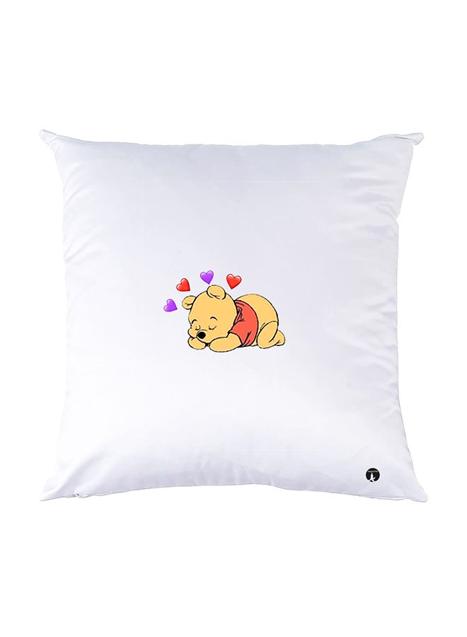 بي بي وسادة نوم مزينة بطبعات أبيض 30x30سم