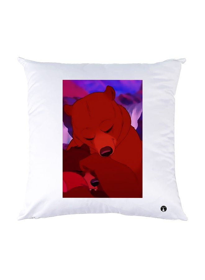 بي بي وسادة نوم مزينة بطبعات أبيض 30x30سم