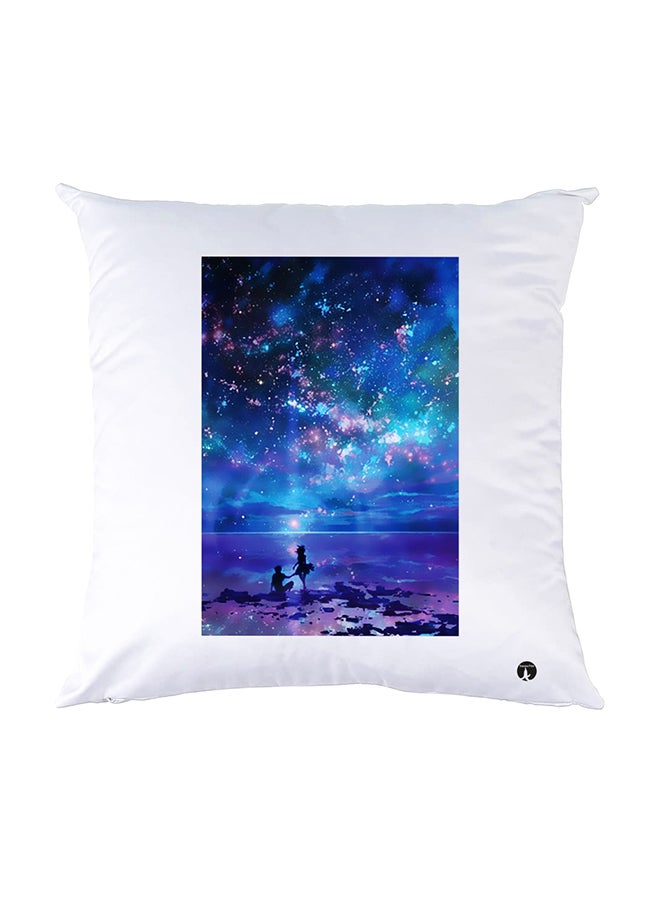 بي بي وسادة نوم مزينة بطبعات أبيض 30x30سم