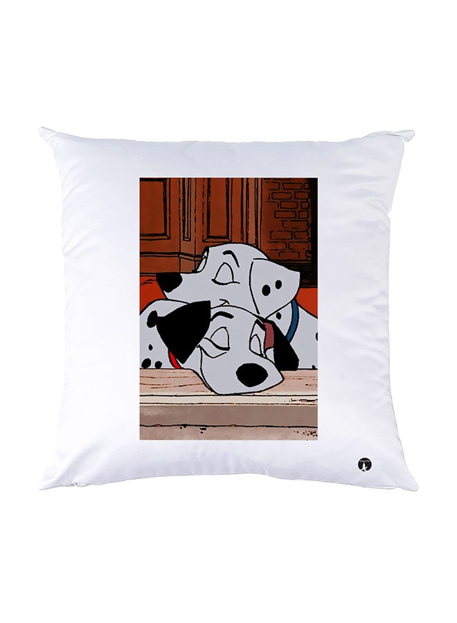 بي بي وسادة نوم مزينة بطبعات أبيض 30x30سم