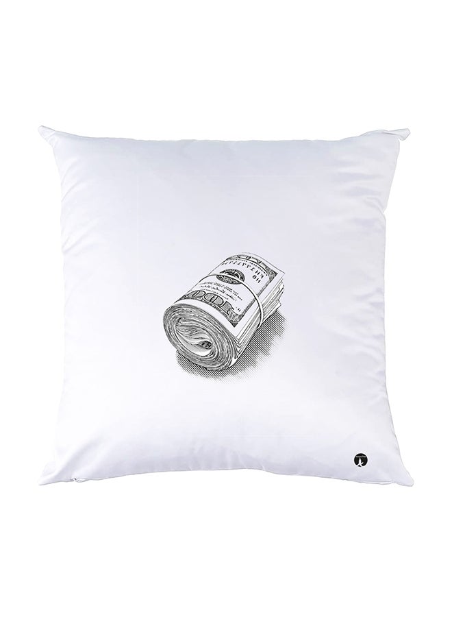 BP Printed Pillow White 30x30cm