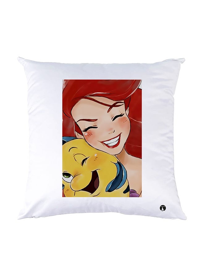 بي بي وسادة نوم مزينة بطبعات أبيض 30x30سم