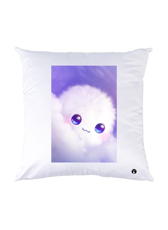 بي بي وسادة نوم مزينة بطبعات أبيض