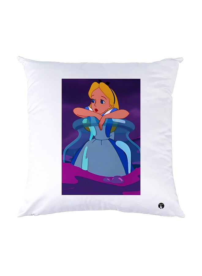 بي بي وسادة نوم مزينة بطبعات أبيض 30x30سم