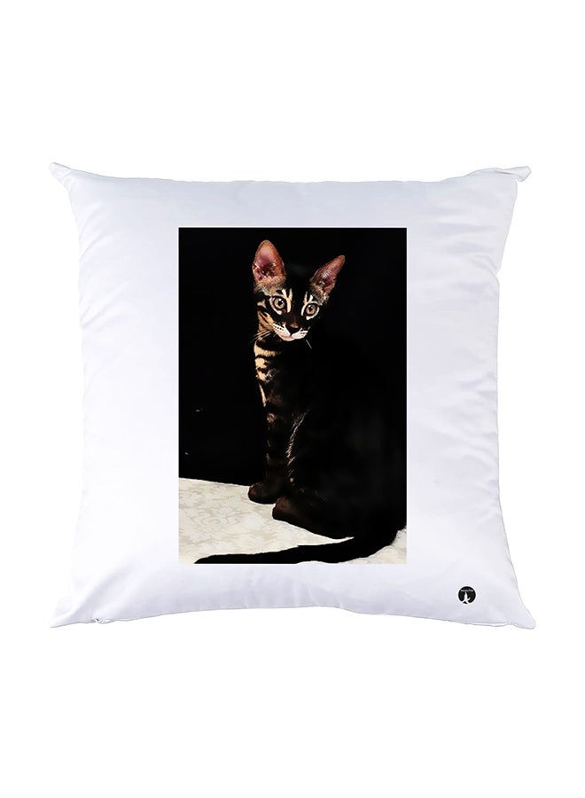 BP Printed Pillow White 30x30cm