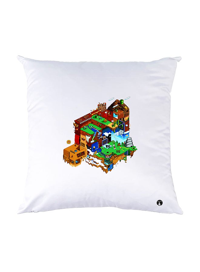 بي بي وسادة نوم مزينة بطبعات أبيض 30x30سم