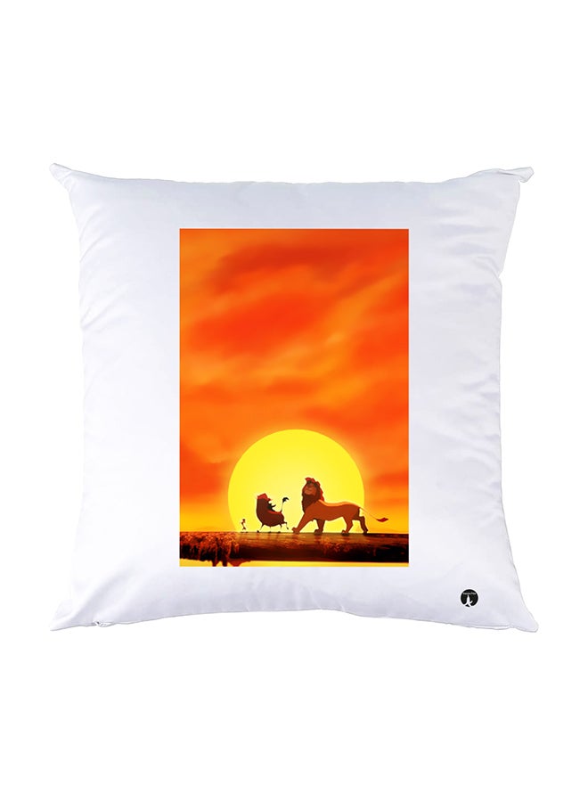 BP Printed Pillow White 30x30cm