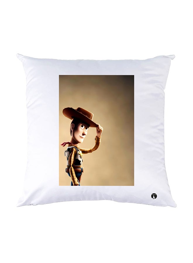 BP Printed Pillow White 30x30cm