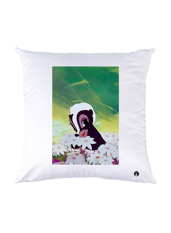 بي بي وسادة نوم مزينة بطبعات أبيض 30x30سم