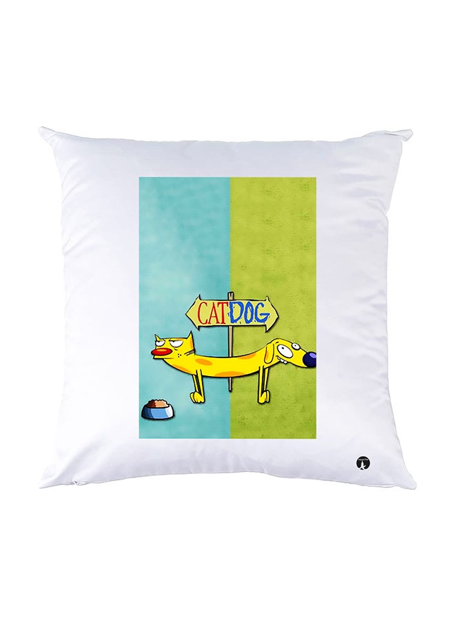 بي بي وسادة نوم مزينة بطبعات أبيض 30x30سم