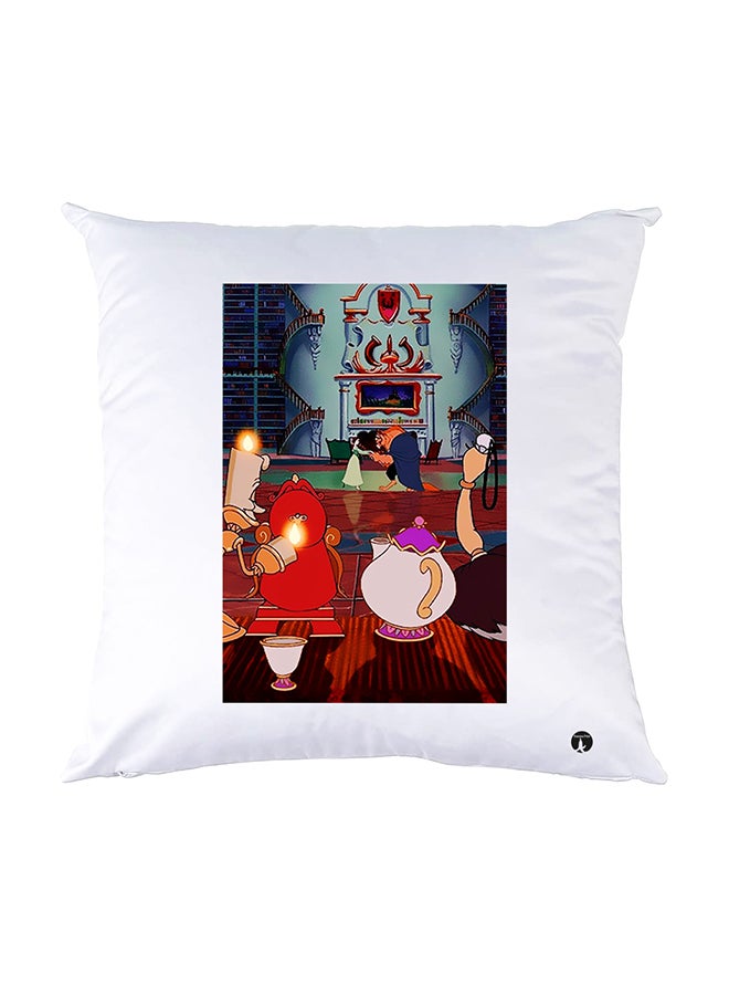 بي بي وسادة نوم مزينة بطبعات أبيض 30x30سم