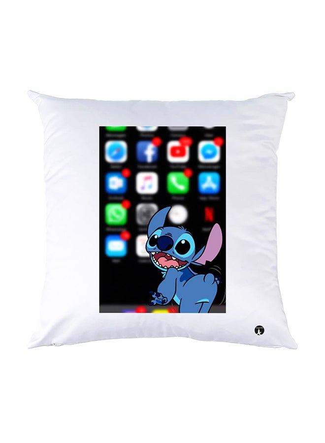 BP Printed Pillow White 30x30cm