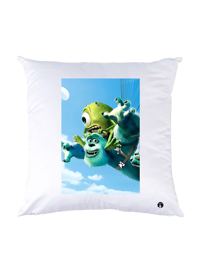 بي بي وسادة نوم مزينة بطبعات أبيض 30x30سم